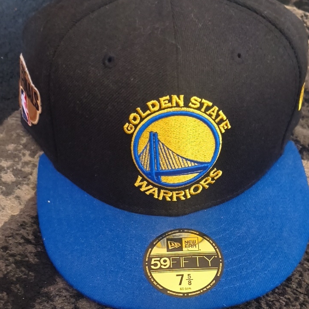 7 5/8 New Era Black and Blue Warriors Cap